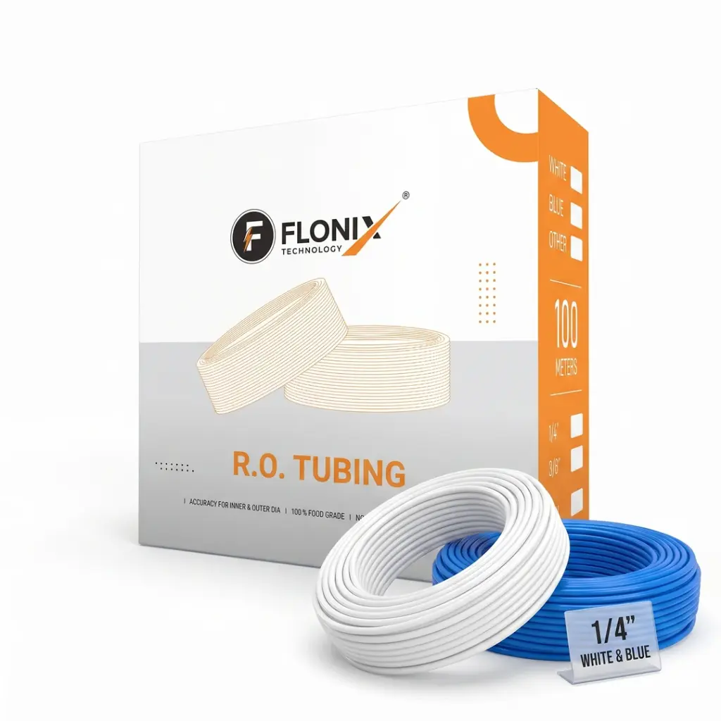 PIPE FLONIX 1/4 WHITE/BLUE 100 MTR